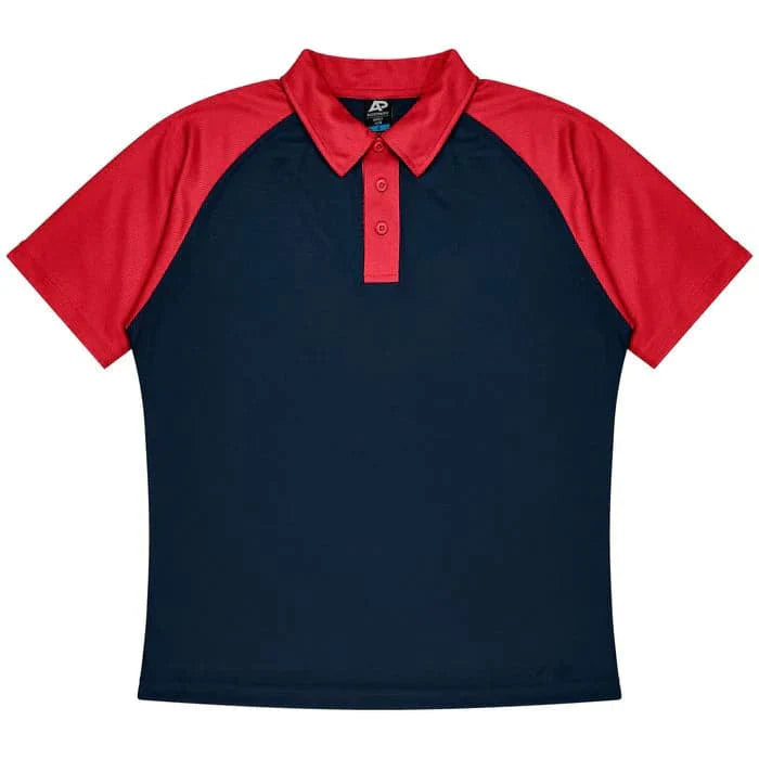 Aussie Pacific Manly Kids Polo Shirt 3318  Aussie Pacific NAVY/RED 4 