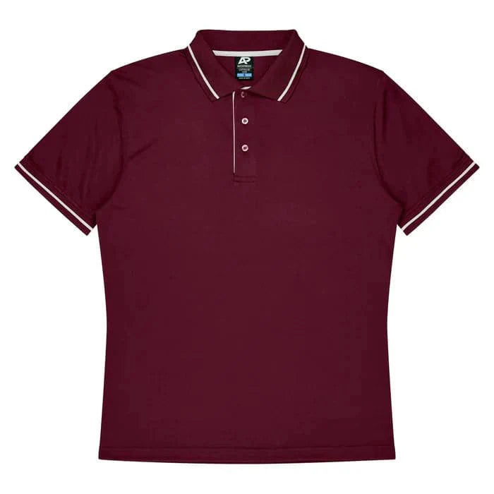 Aussie Pacific Cottesloe Men's Polo Shirt 1319  Aussie Pacific MAROON/WHITE S 