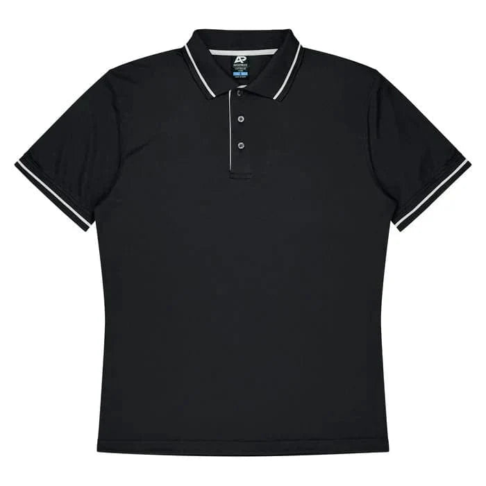 Aussie Pacific Cottesloe Men's Polo Shirt 1319  Aussie Pacific BLACK/WHITE S 