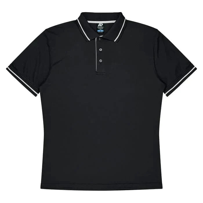 Aussie Pacific Cottesloe Kids Polo Shirt 3319  Aussie Pacific BLACK/WHITE 4 