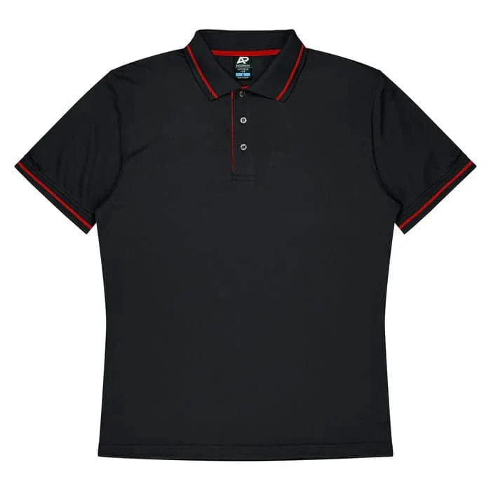 Aussie Pacific Cottesloe Kids Polo Shirt 3319  Aussie Pacific BLACK/RED 4 