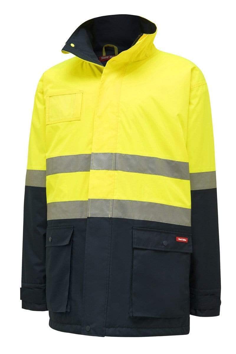 Hard Yakka Two Tone Quilted Taped Hi Vis Jacket Y06685 Work Wear Hard Yakka   