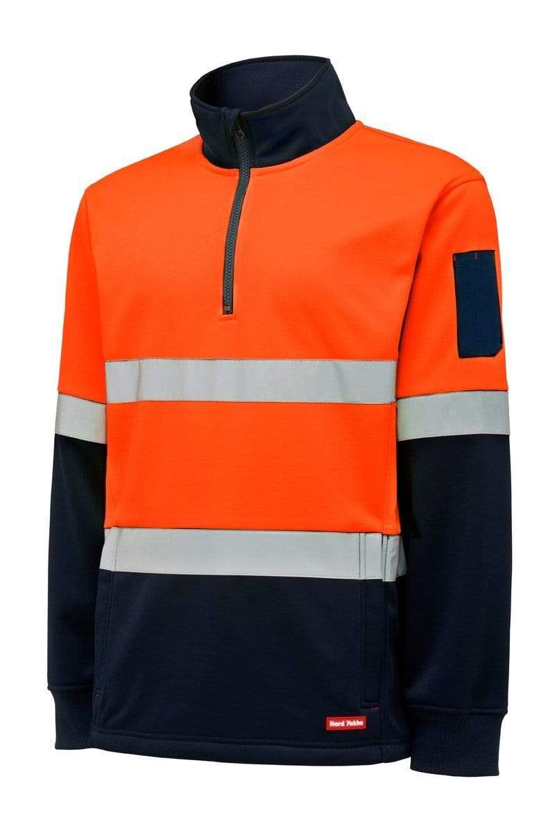 Hard Yakka Work Wear Orange/Navy / 2XS Hard Yakka BRUSHED FLEECE JUMPR Y19270