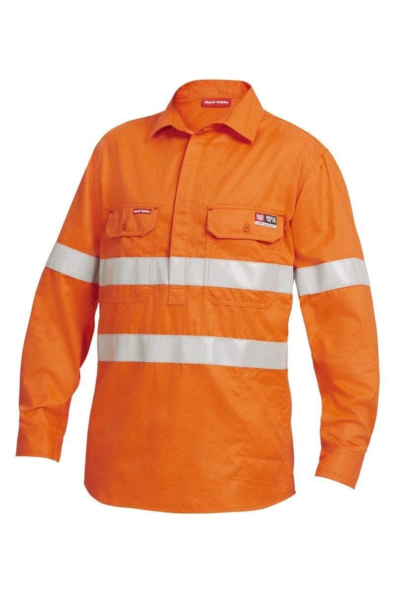 Hard Yakka Work Wear Safety Orange / S Hard Yakka FR CF long sleeve shirt HV TP Y04150