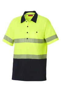 Hard Yakka Hi Vis Taped Polo Shirt Y11383 Work Wear Hard Yakka   