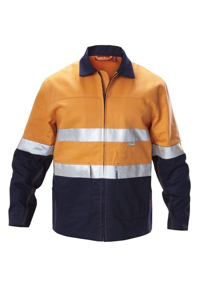 Hard Yakka Taped Reflective Jacket Y06545 Work Wear Hard Yakka Orange/Navy (ONA) S 