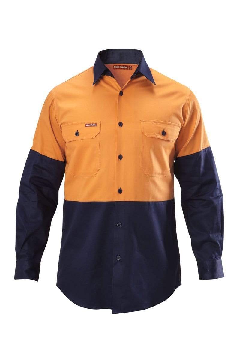 Hard Yakka Work Wear Hard Yakka SHIRT LS HV 2T Y07982