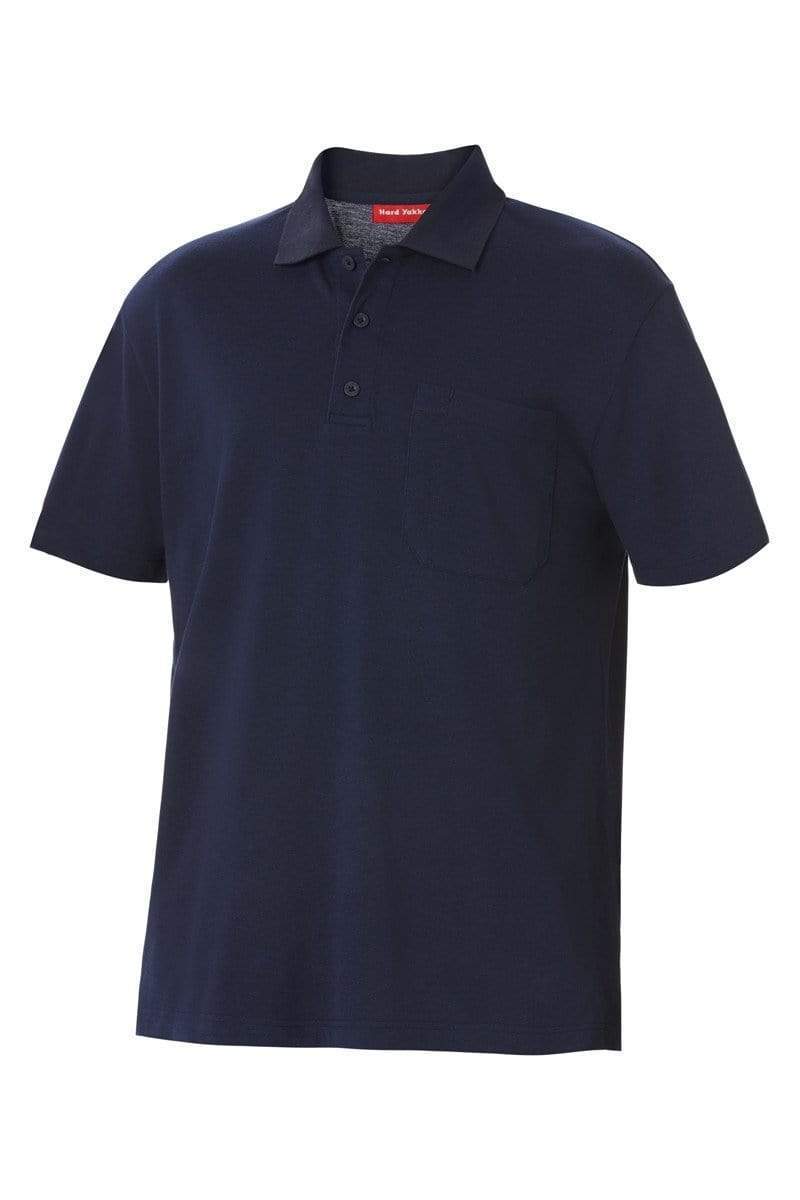 Hard Yakka Short Sleeve Work Polo Shirt Y11306 Work Wear Hard Yakka Navy XS 