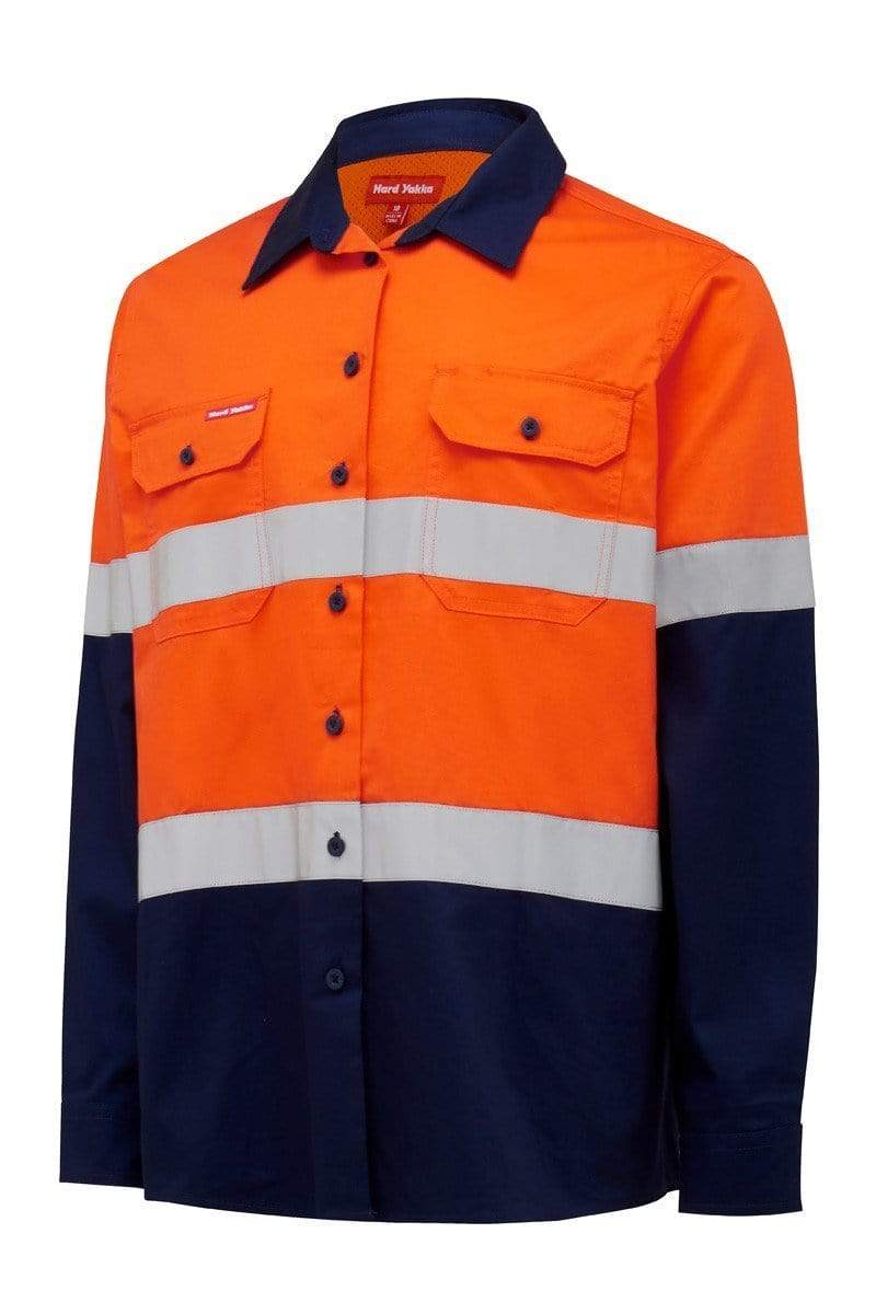 Hard Yakka Women's Taped Hi Vis Shirt Y08805 Work Wear Hard Yakka   