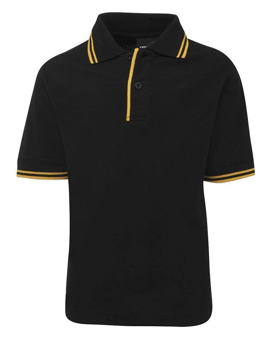 Jb's Wear Casual Wear Black/Gold / 4 JB'S Kid’s Contrast Polo