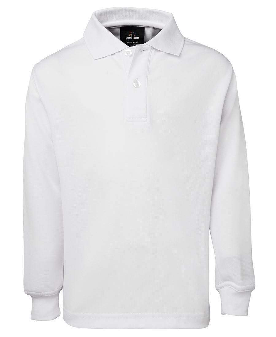 Jb's Wear Casual Wear White / S JB'S Long Sleeve Poly Polo 7SPL