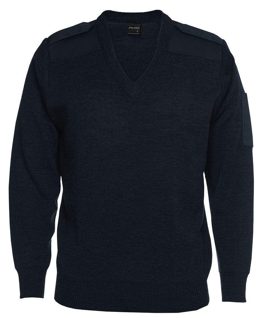 Jb's Wear Corporate Wear Navy / S JB'S Knitted Epaulette Jumper 6EJ