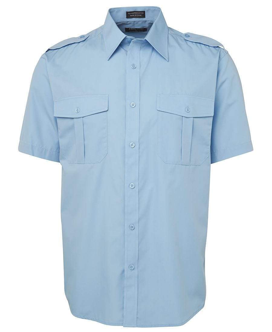 Jb's Wear Corporate Wear Blue Short Sleeves / XS JB'S Long Sleeve & Short Sleeve Epaulette Shirt 6E