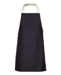 JB'S Wear Hospitality & Chefwear Black/Cream / 65x71 Jb's Apron With Colour Straps 5ACS