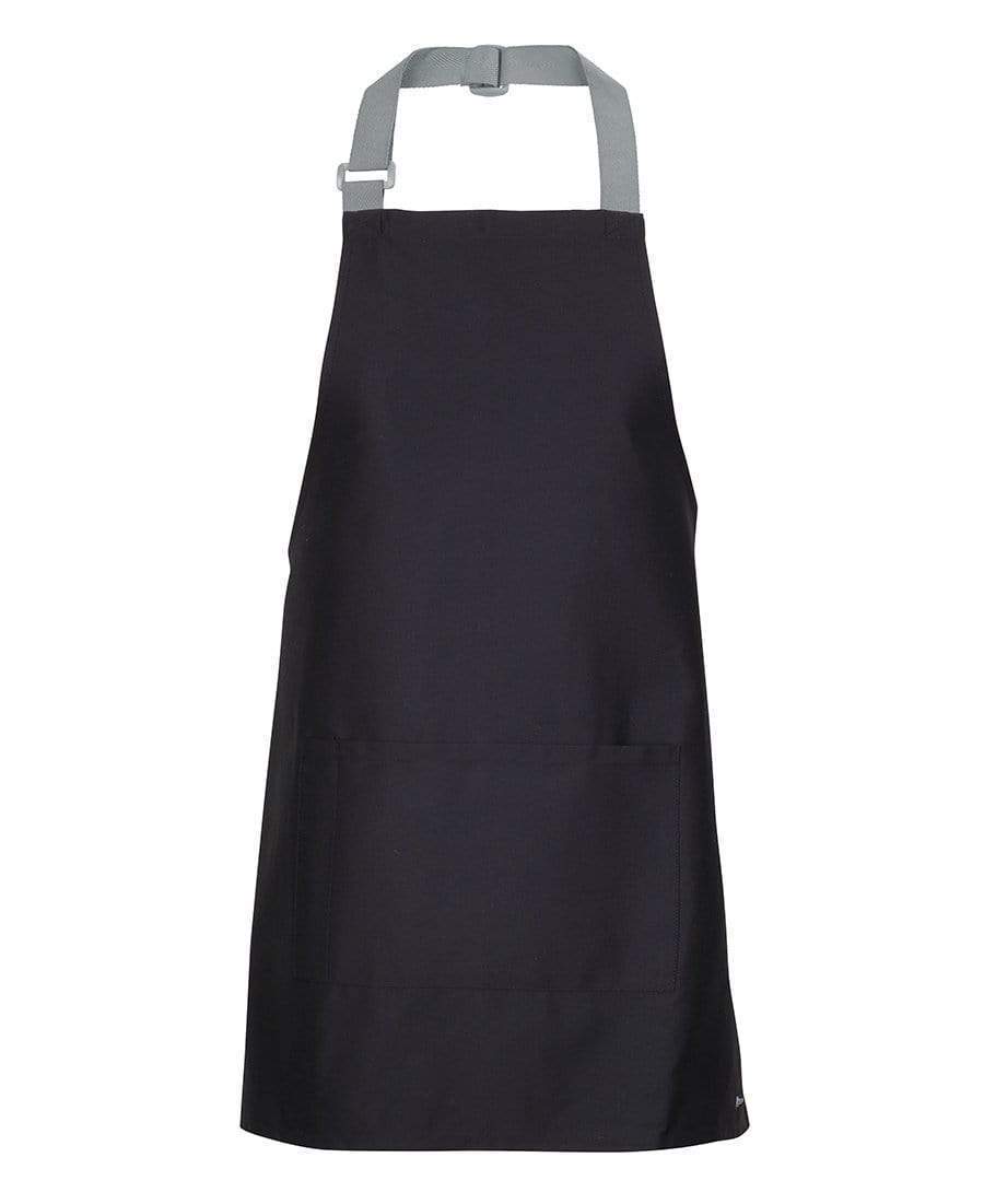 JB'S Wear Hospitality & Chefwear Black/Grey / 65x71 Jb's Apron With Colour Straps 5ACS