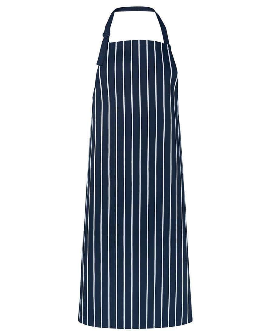 Jb's Wear Hospitality & Chefwear Navy/White / BIB 86 x 93cm JB'S Bib Striped Apron Without Pocket 5BSNP