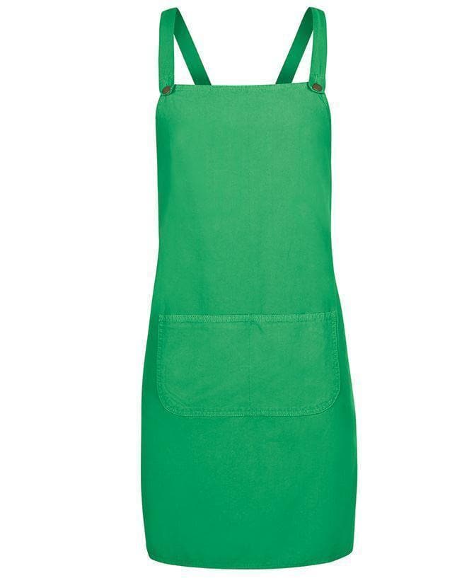 Jb's Wear Hospitality & Chefwear Pea Green / BIB JB'S Cross-Back Canvas Apron (Without Straps) 5ACBC