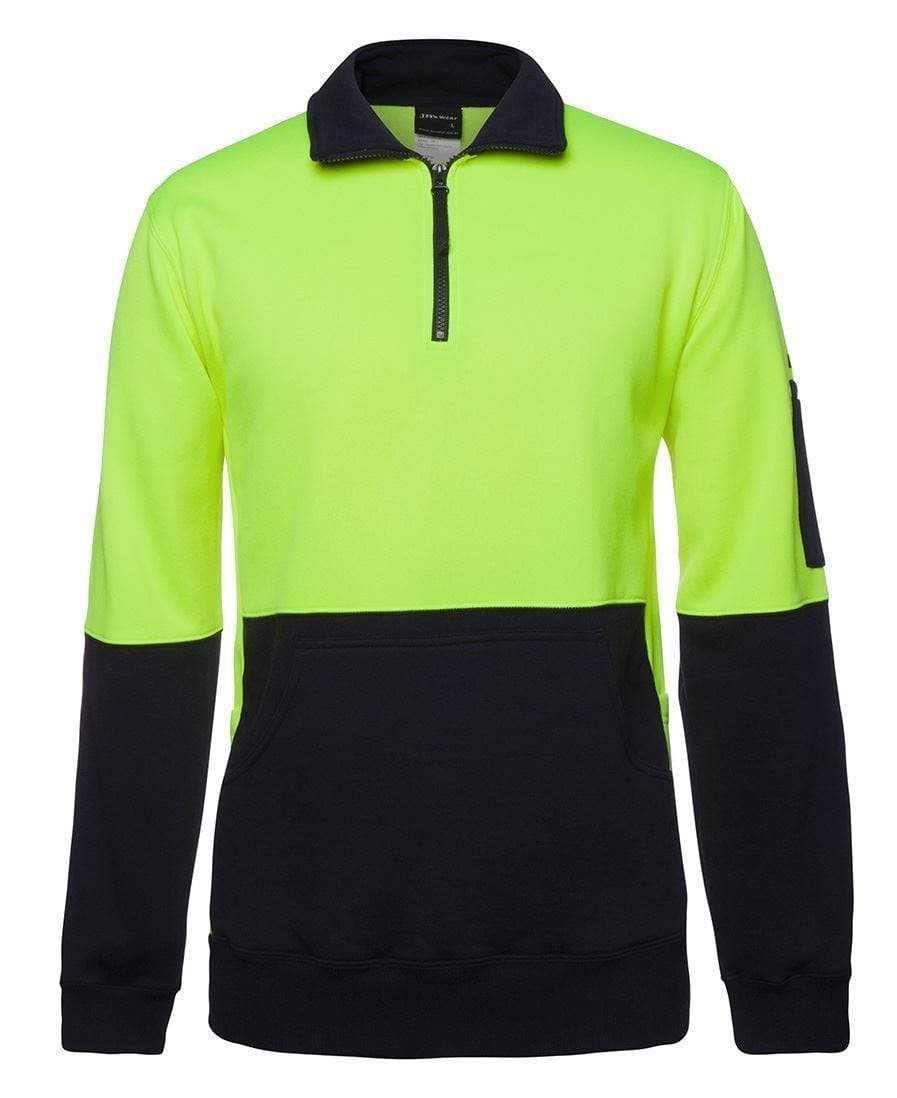 Jb's Wear Work Wear JB'S Hi-Vis 1/2 Zip Fleece Sweat 6HVPZ