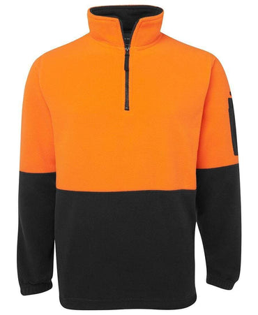 Jb's Wear Work Wear JB'S Hi-Vis 1/2 Zip Polar Fleece Sweat 6HVPF