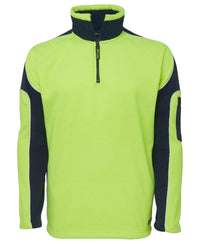 Jb's Wear Work Wear Lime/Navy / S JB'S Hi-Vis Arm Panel Polar Sweat 6H4AP