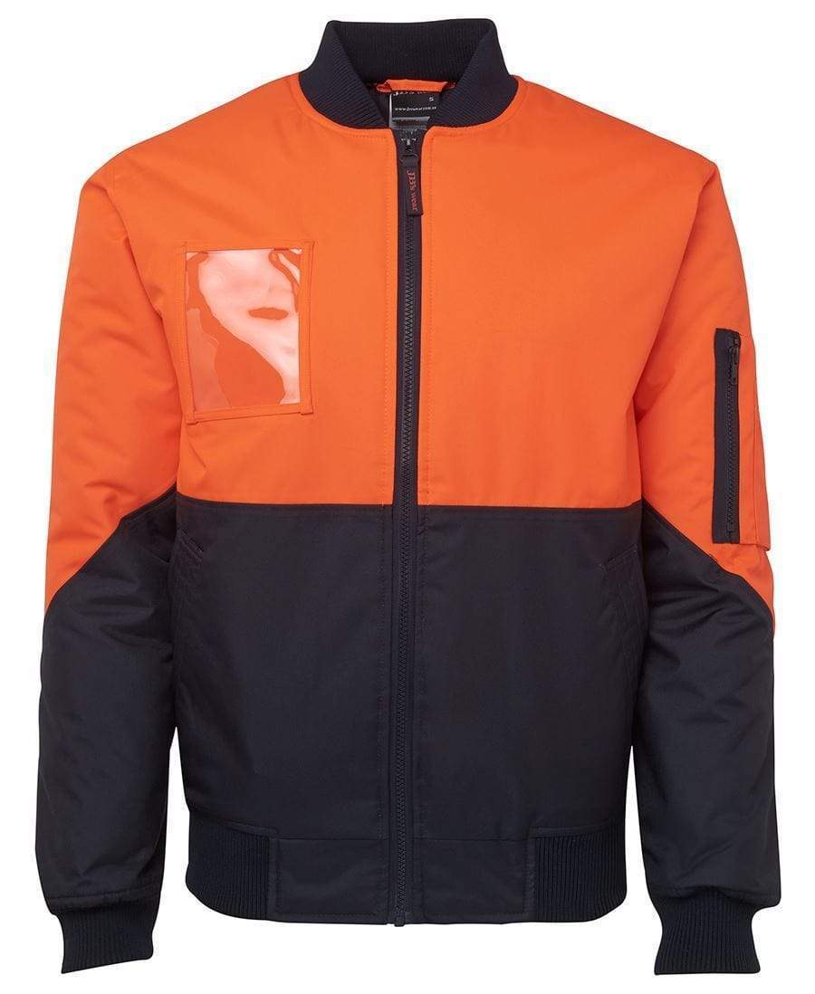 Jb's Wear Work Wear Orange/Navy / S JB'S Hi-Vis Flying Jacket 6HVFJ