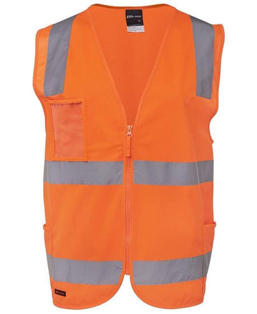 Jb's Wear Work Wear Orange / S JB'S Hi-Vis Zip Safety Vest 6DNSZ