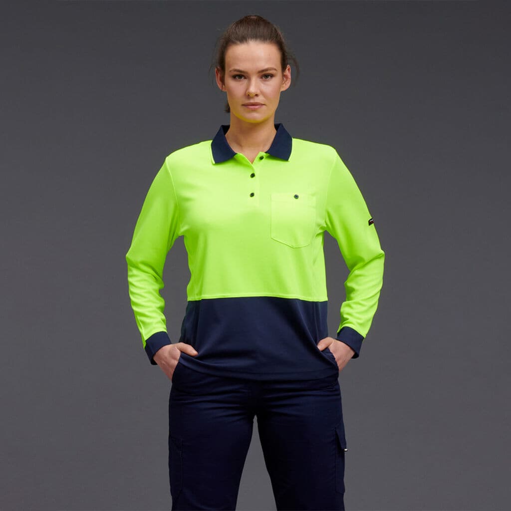 Long sleeve work polo best sale