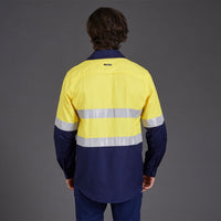 KingGee WorkCool 2 Hi Vis Reflective Long Sleeve Work Shirt K54880