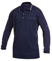 KingGee Work Wear Navy / S KingGee Workcool Hyperfreeze Polo L/S K69790