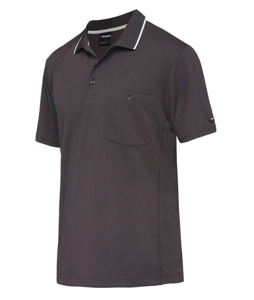 KingGee Work Wear Charcoal / S KingGee Workcool Hyperfreeze Polo S/S  K54209