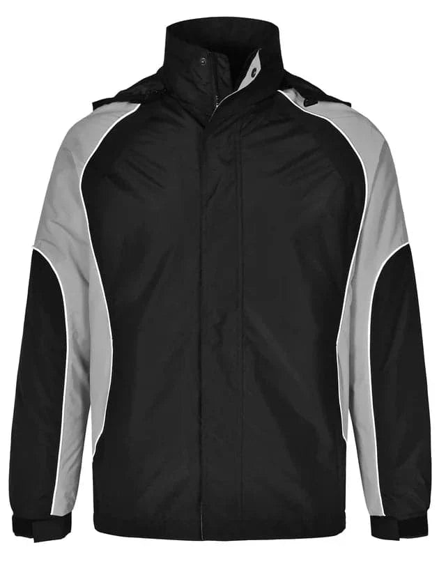 Winning Spirit Arena Unisex Jacket JK77 Casual Wear Winning Spirit 2XS Black/White/Grey 