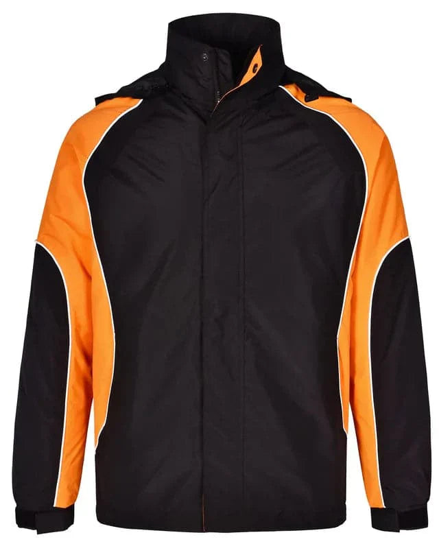 Winning Spirit Arena Unisex Jacket JK77 Casual Wear Winning Spirit 2XS Black/White/Orange 