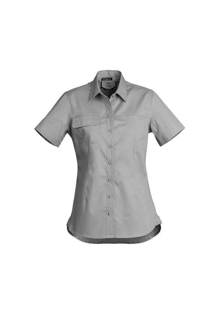 SYZMIK Women’s Lightweight Tradie Shirt - Short Sleeve ZWL120 Work Wear Syzmik Grey 8 