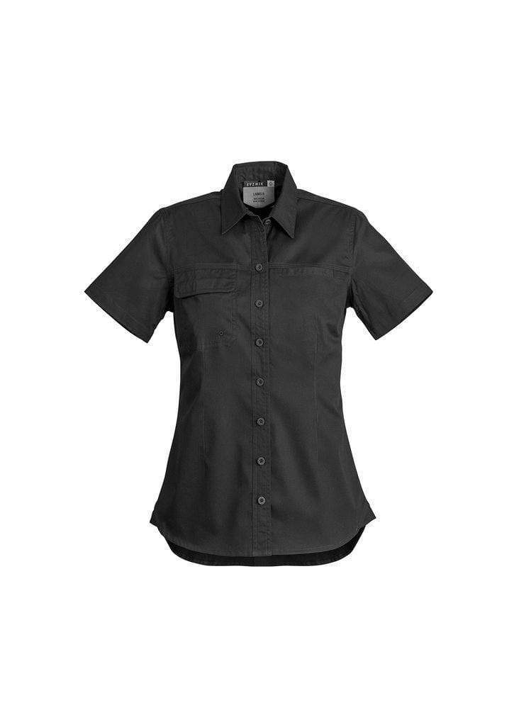 SYZMIK Women’s Lightweight Tradie Shirt - Short Sleeve ZWL120 Work Wear Syzmik Black 8 