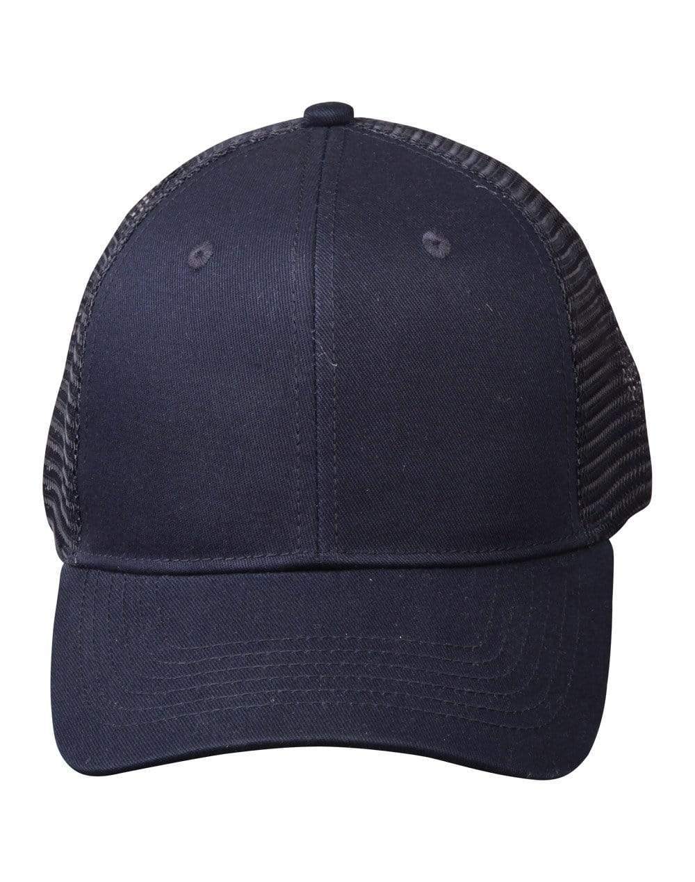 Premium Cotton Trucker Cap Ch89 Active Wear Winning Spirit Navy/Navy One size 