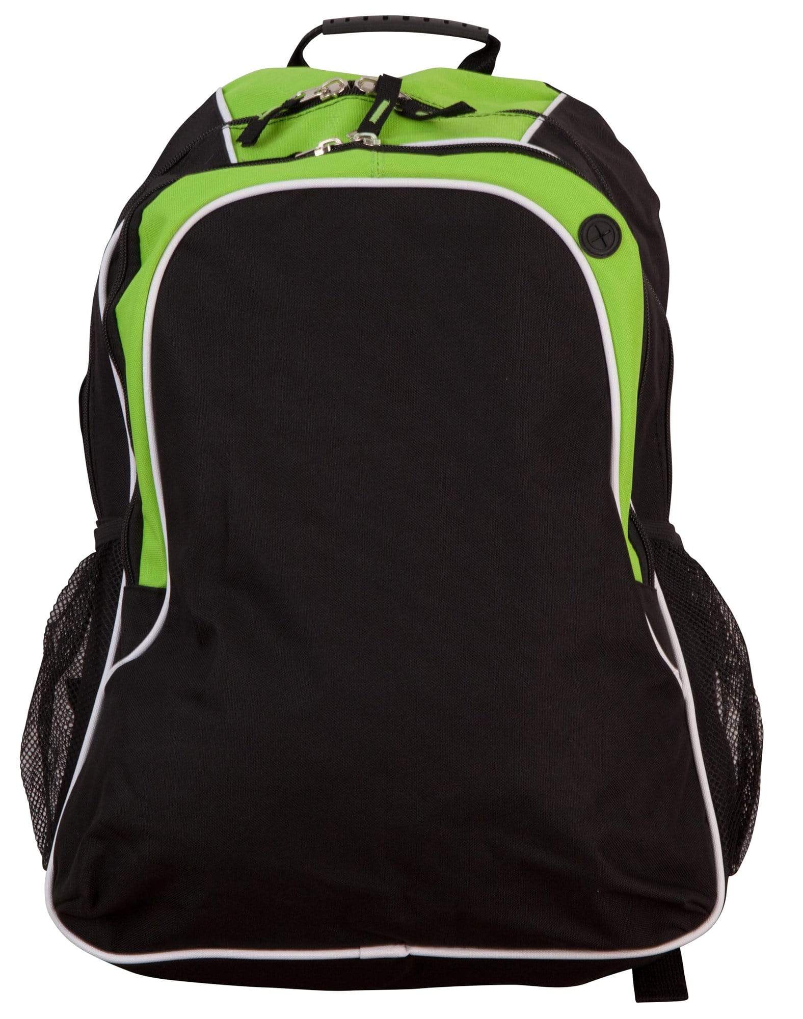 WINNER BACKPACK B5020 Active Wear Winning Spirit Black/ White/Lime "(w)35.5cm (h) 43cm (d)15.5cm Capacity: 23 Litres" 