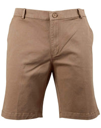 Winning Spirit Mens Slimfit Boston Chino Shorts M9381 Active Wear Winning Spirit Toffee 72 