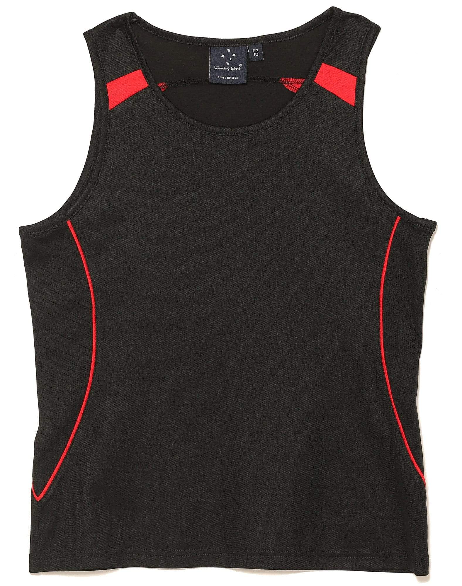 Legend Singlet Ladies Sl54 Casual Wear Winning Spirit Black/Red 8 