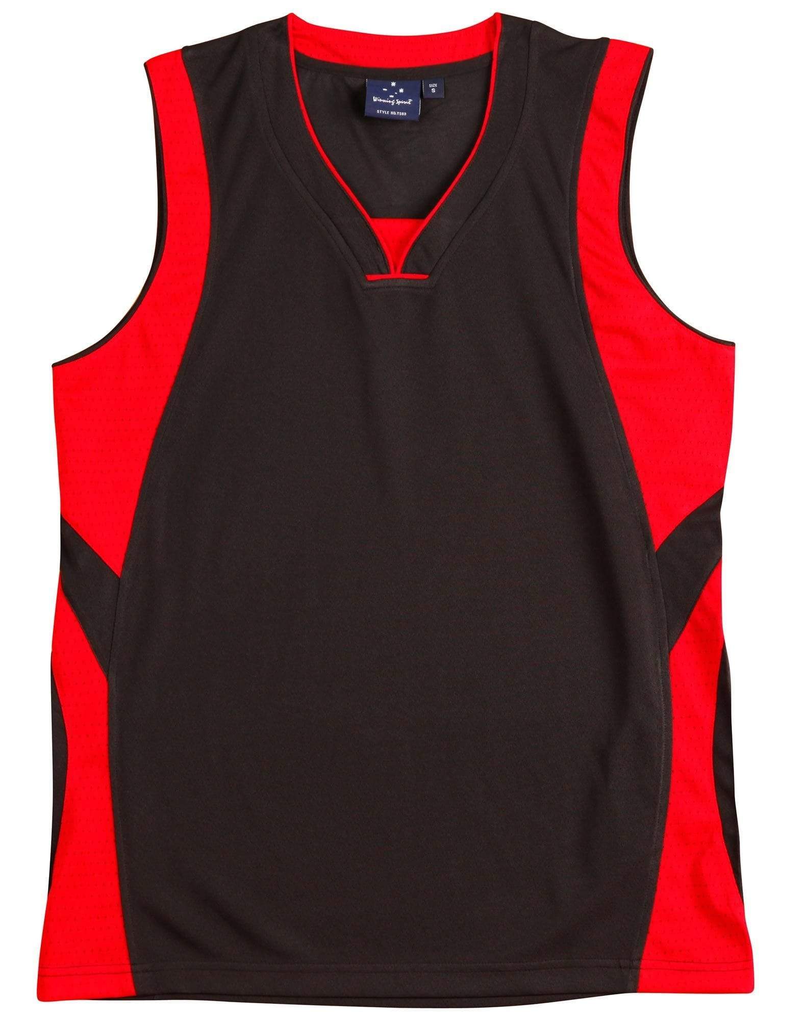 Slamdunk Singlet Adult Ts83 Casual Wear Winning Spirit Black/Red S 