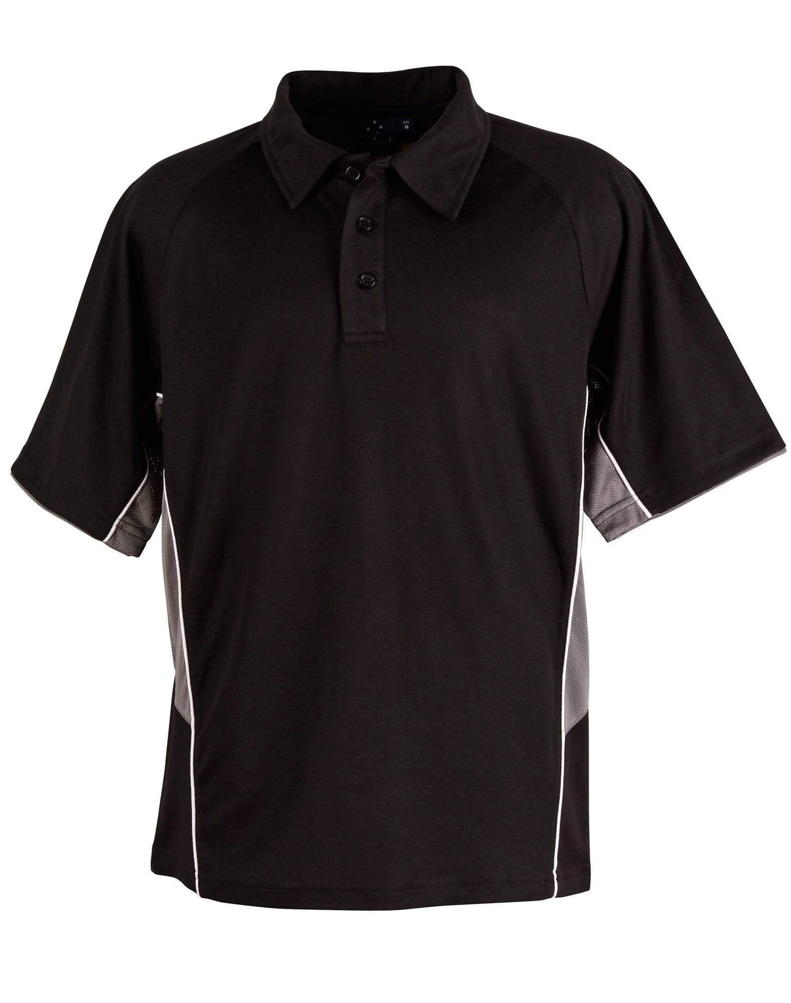 STATESMAN POLO Men's PS68 Casual Wear Winning Spirit Black/White/Grey S 