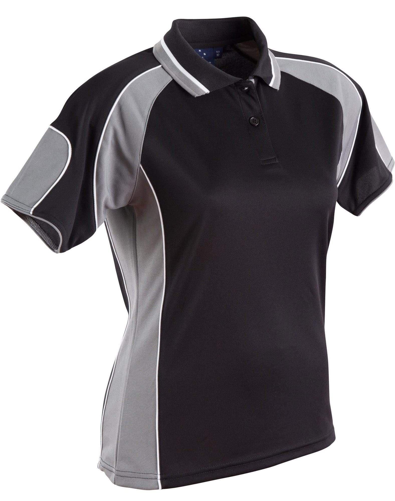 Winning Spirit Alliance Polo Ladies Ps62 Casual Wear Winning Spirit Black/Ash 8 