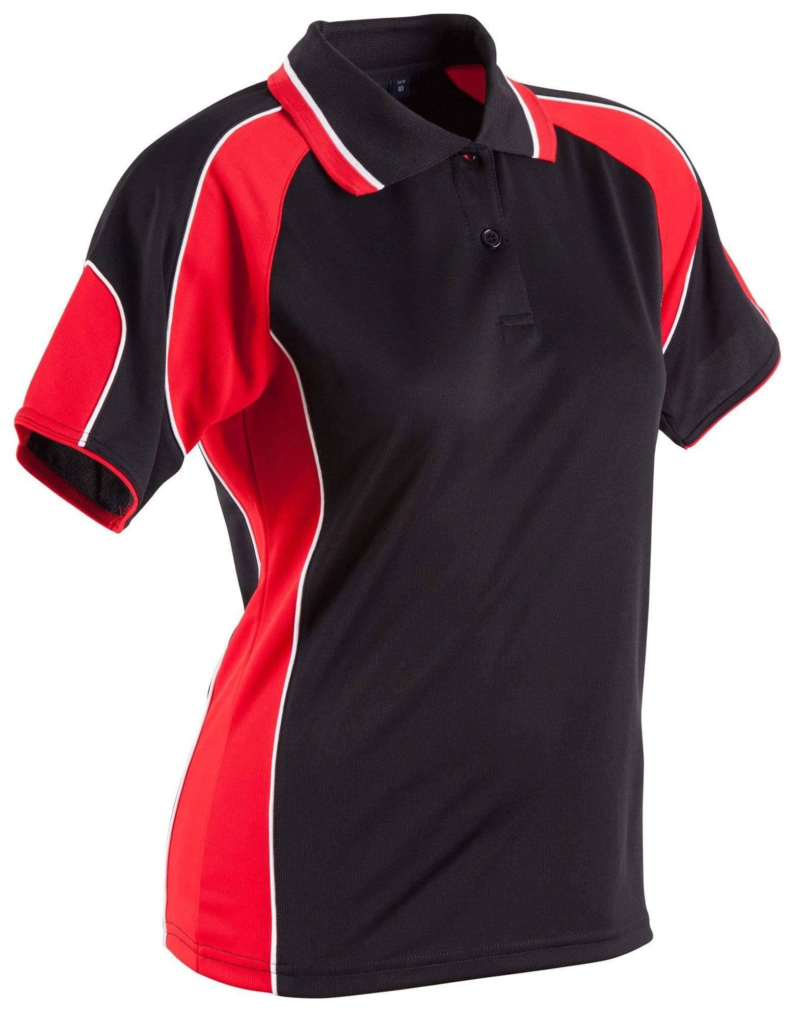 Winning Spirit Alliance Polo Ladies Ps62 Casual Wear Winning Spirit Black/Red 8 