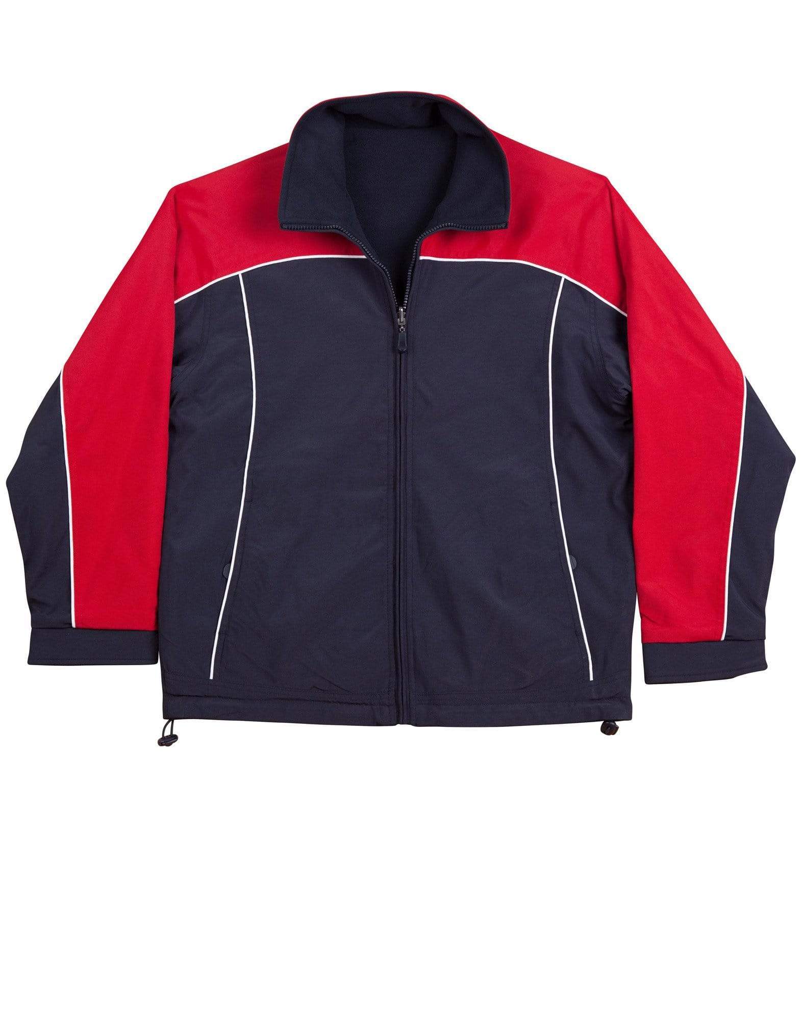 Winning Spirit Cascade Tri-colour Contrast Reversible Jacket Jk22 Casual Wear Winning Spirit Navy/White/Red XS 