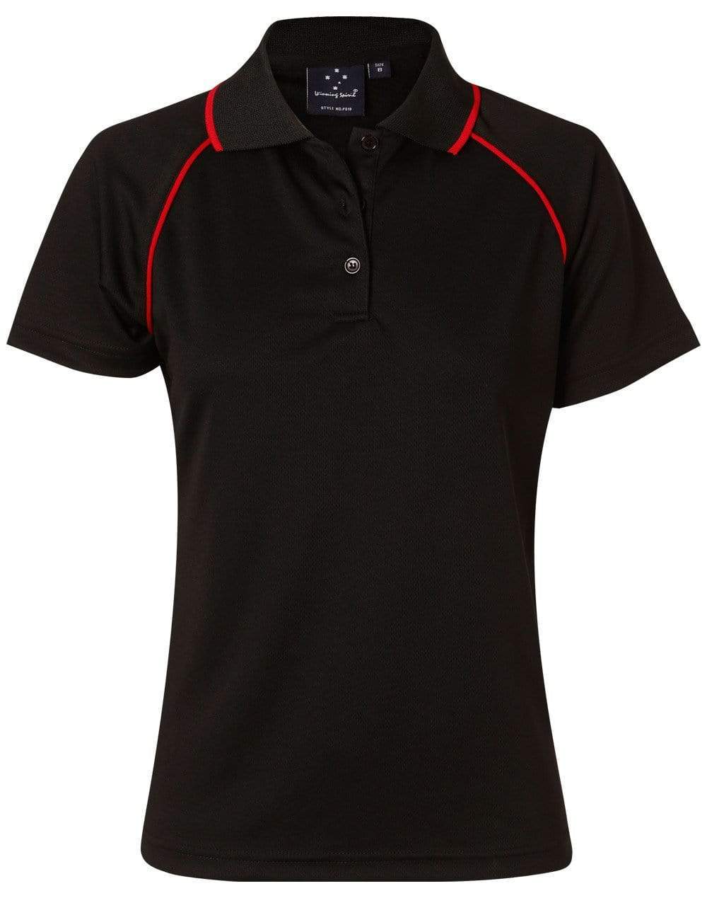 WINNING SPIRIT CHAMPION POLO Ladies' PS19 Casual Wear Winning Spirit Black/Red 8 