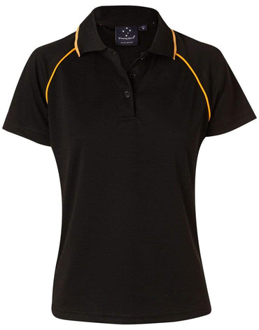 WINNING SPIRIT CHAMPION POLO Ladies' PS19 Casual Wear Winning Spirit Black/Gold 8 