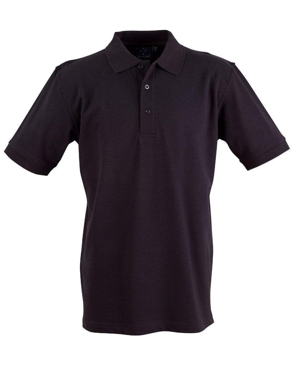 Winning Spirit Darling Harbour Polo Men's Ps55 Casual Wear Winning Spirit Black S 