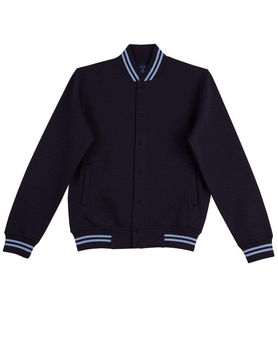 WINNING SPIRIT FLEECE LETTERMAN Kids' FL11K Casual Wear Winning Spirit Navy/Skyblue 6K 