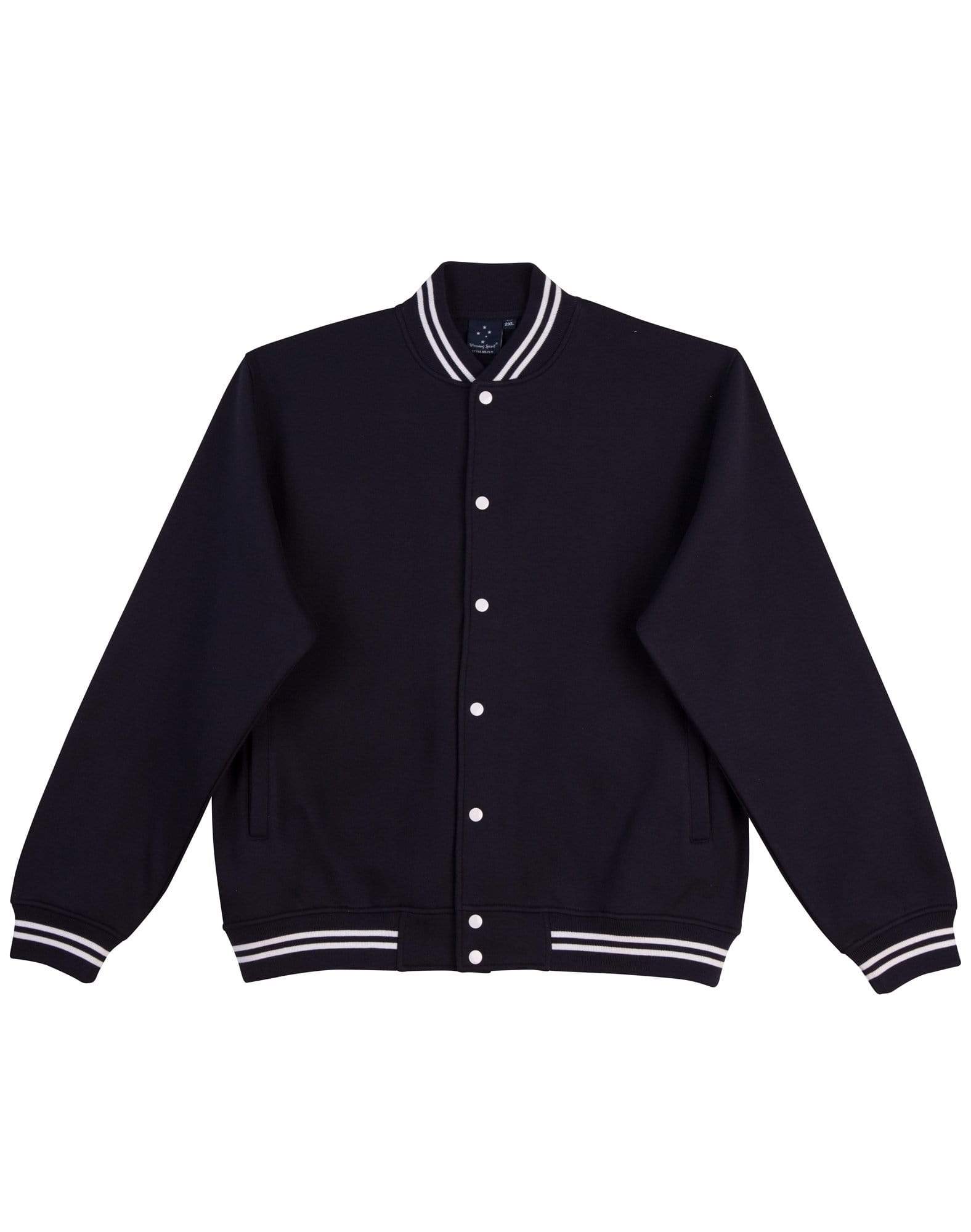 Winning Spirit Fleece Letterman - Unisex Fl11 Casual Wear Winning Spirit Navy/White XXXS 