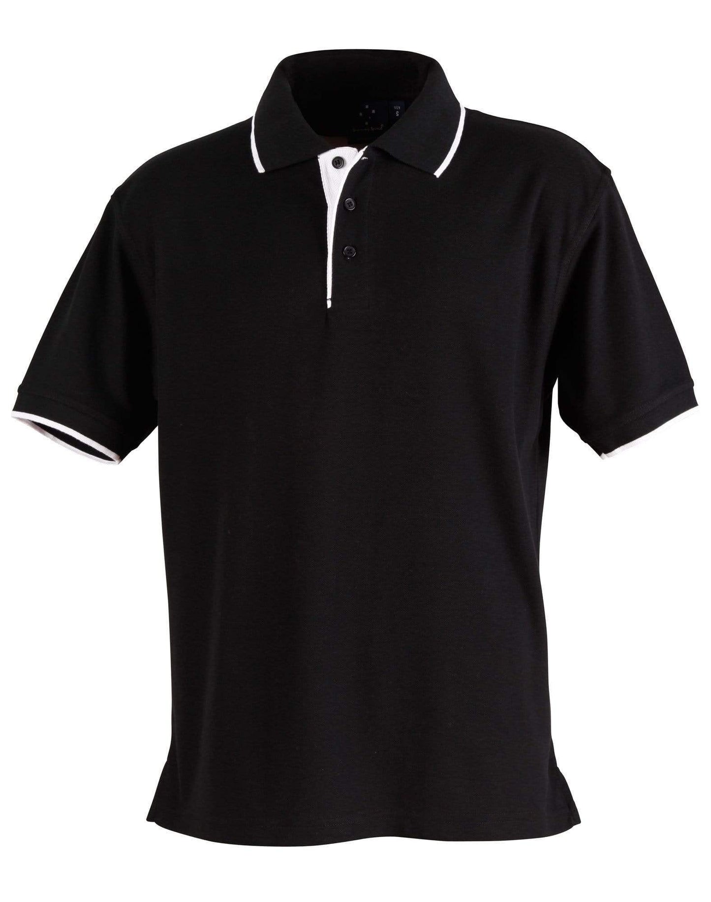 Winning Spirit Liberty Polo Men's Ps08 Casual Wear Winning Spirit Black/White XS 