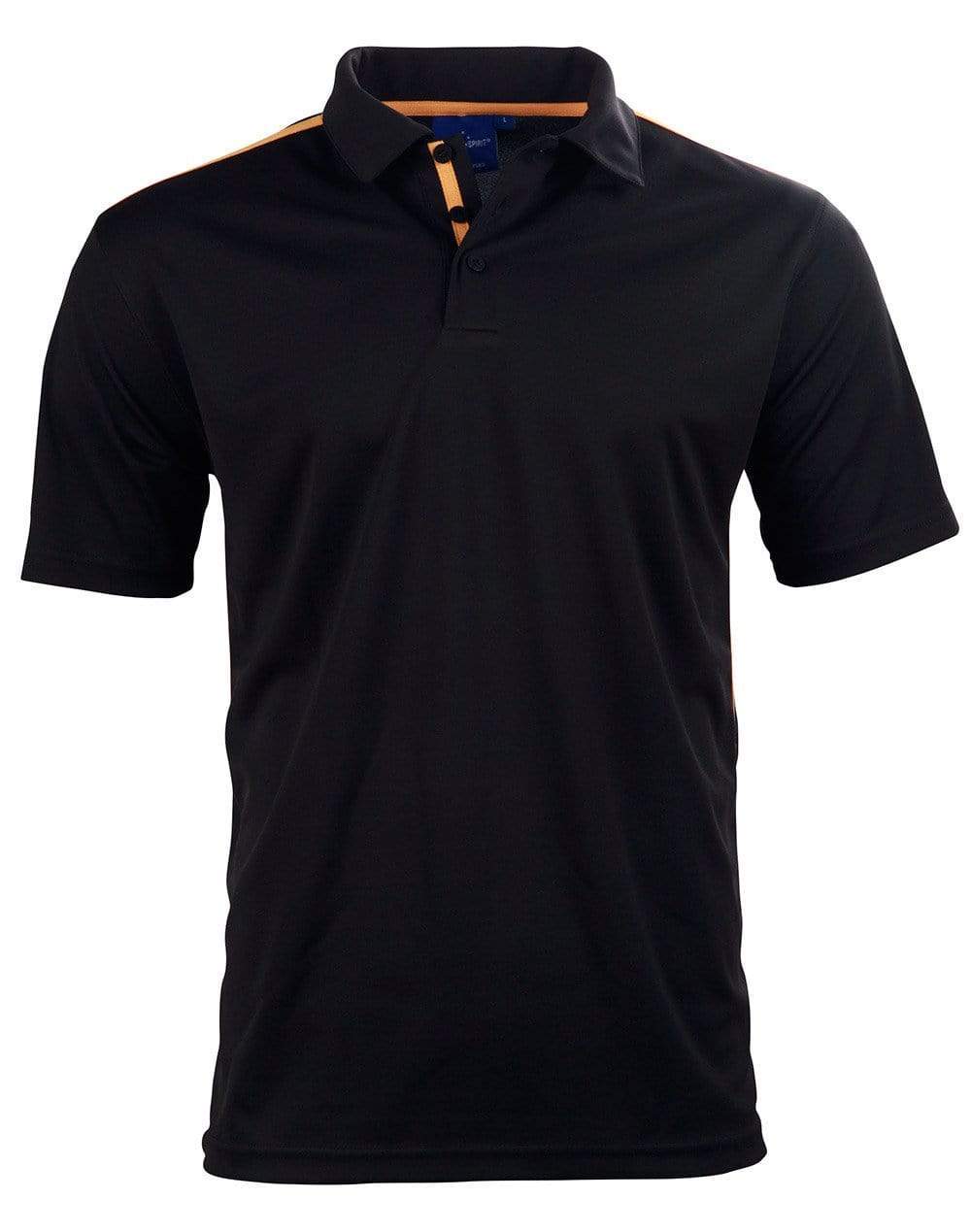 Winning Spirit PS83K Staten polo shirt Kid's Casual Wear Winning Spirit BLACK/GOLD 4K 